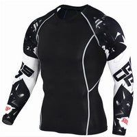 Wolf 3D printed compression t-shirt and tights set, featuring a bold wolf design, made from stretchy, moisture-wicking fabric for enhanced performance and comfort during workouts