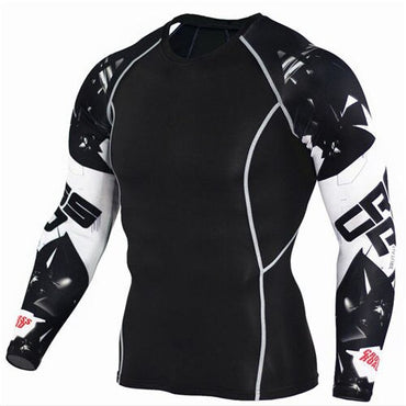 Wolf 3D printed compression t-shirt and tights set, featuring a bold wolf design, made from stretchy, moisture-wicking fabric for enhanced performance and comfort during workouts