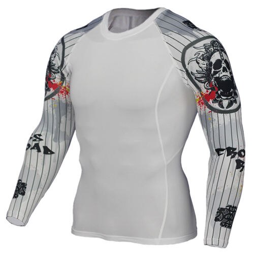 Wolf 3D printed compression t-shirt and tights set, featuring a bold wolf design, made from stretchy, moisture-wicking fabric for enhanced performance and comfort during workouts