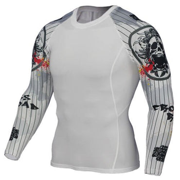 Wolf 3D printed compression t-shirt and tights set, featuring a bold wolf design, made from stretchy, moisture-wicking fabric for enhanced performance and comfort during workouts