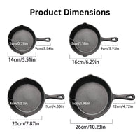 4-Pack Cast Iron Skillet Set – Non-Stick Frying Pans for Induction, Egg & Crepe Pan Hot Deal Warehouse