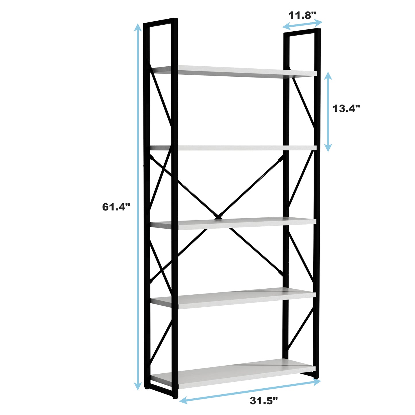 “5-tier bookshelf – tall, modern shelving unit for books, décor, and organized storage – Hot Deal Warehouse furniture”

