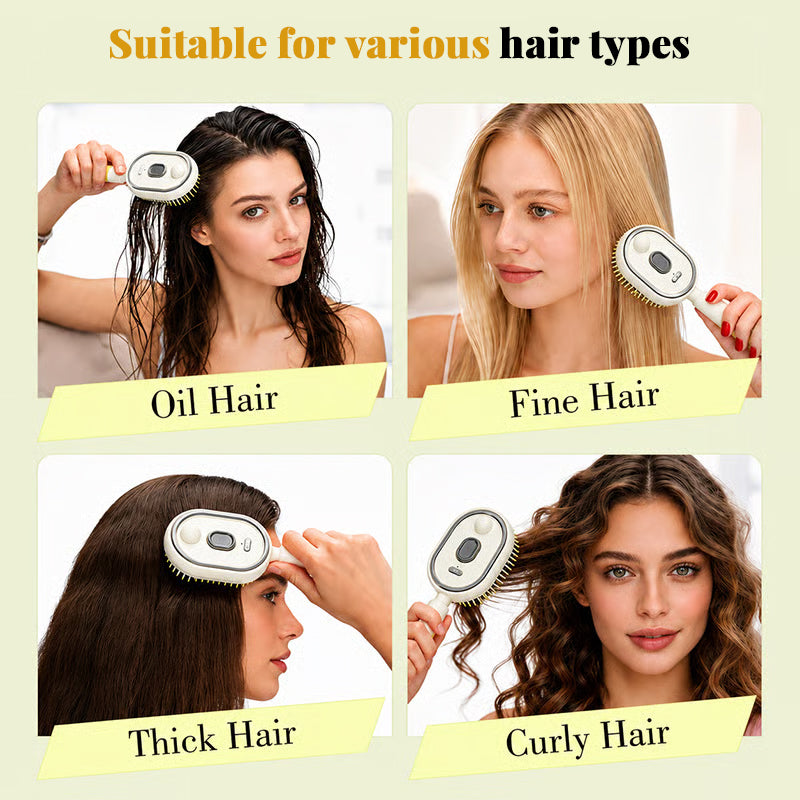 Electric Steam Hair Brush with Mist, Ionic Straightening Comb for Less Breakage & No Residue, Smooth Shiny Hair Styling Tool Hot Deal Warehouse