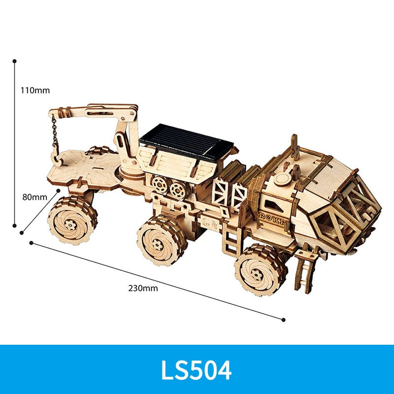 ROBOTIME ROKR DIY Solar Wooden Model Kit Hot Deal Warehouse