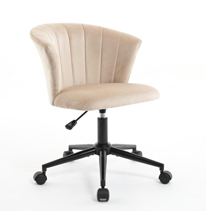 Velvet Swivel Flower Shaped Home Office Chair