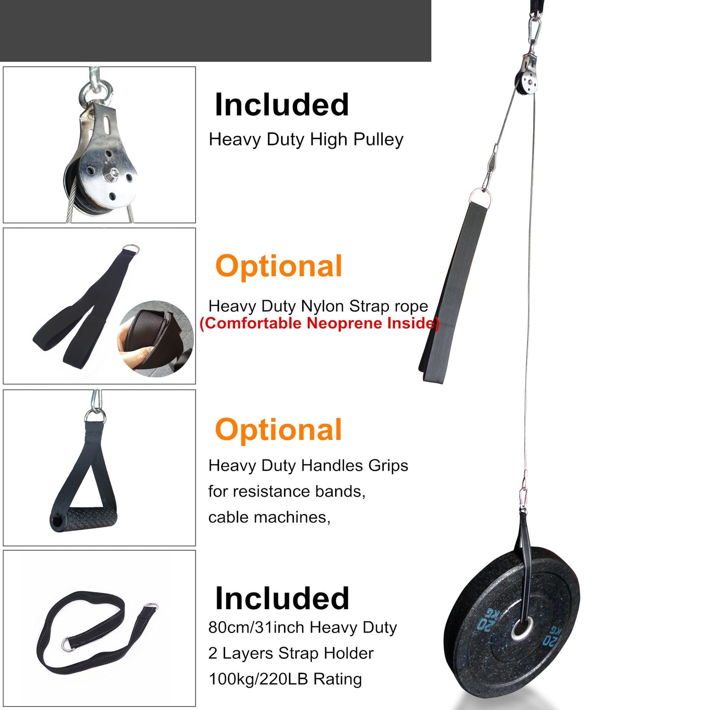 “DIY Pulley Cable Machine System – versatile home gym equipment for strength training and resistance workouts, easy to assemble – Hot Deal Warehouse fitness”
