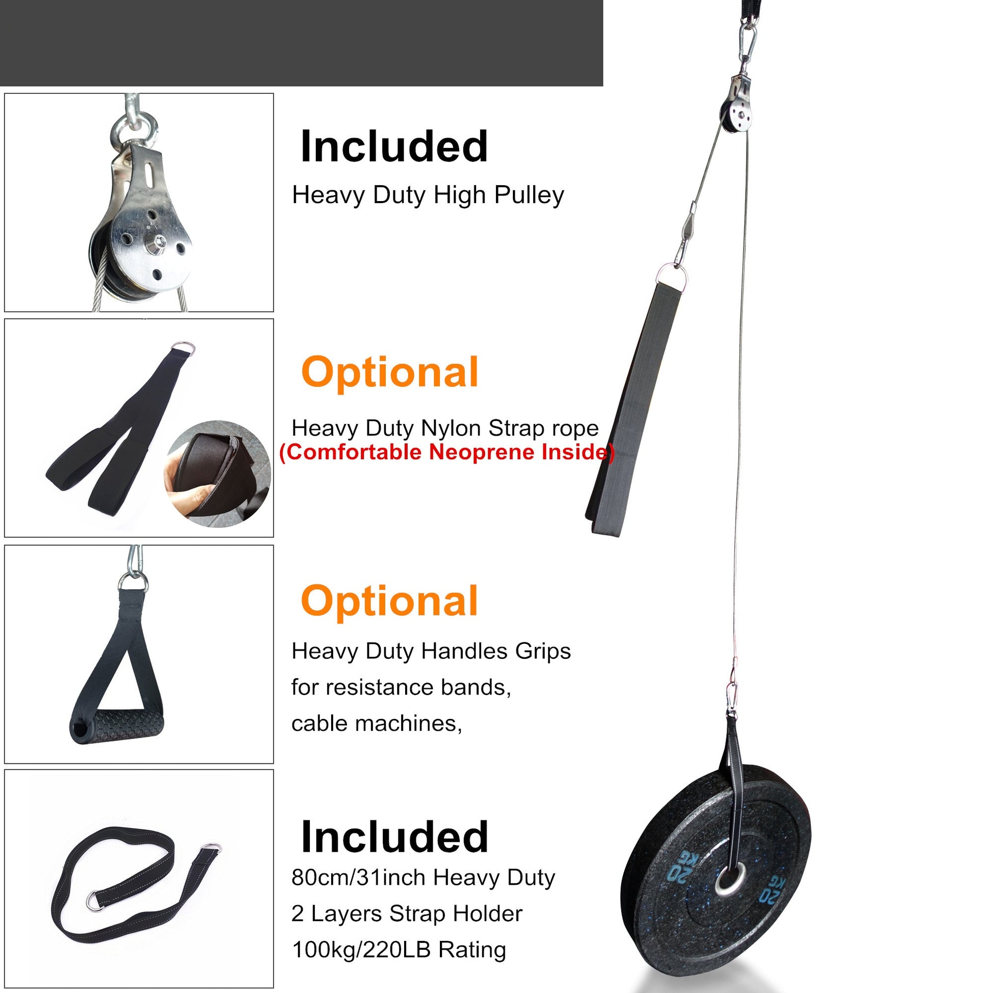 “DIY Pulley Cable Machine System – versatile home gym equipment for strength training and resistance workouts, easy to assemble – Hot Deal Warehouse fitness”
