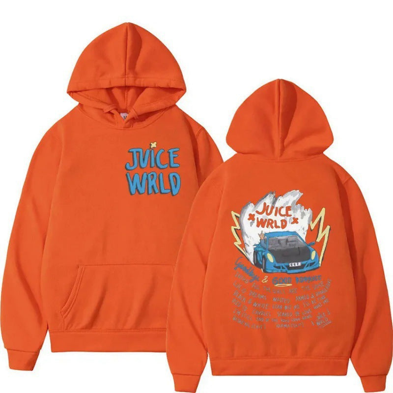 Unisex anime hoodie with dark retro print – oversized pullover streetwear.


