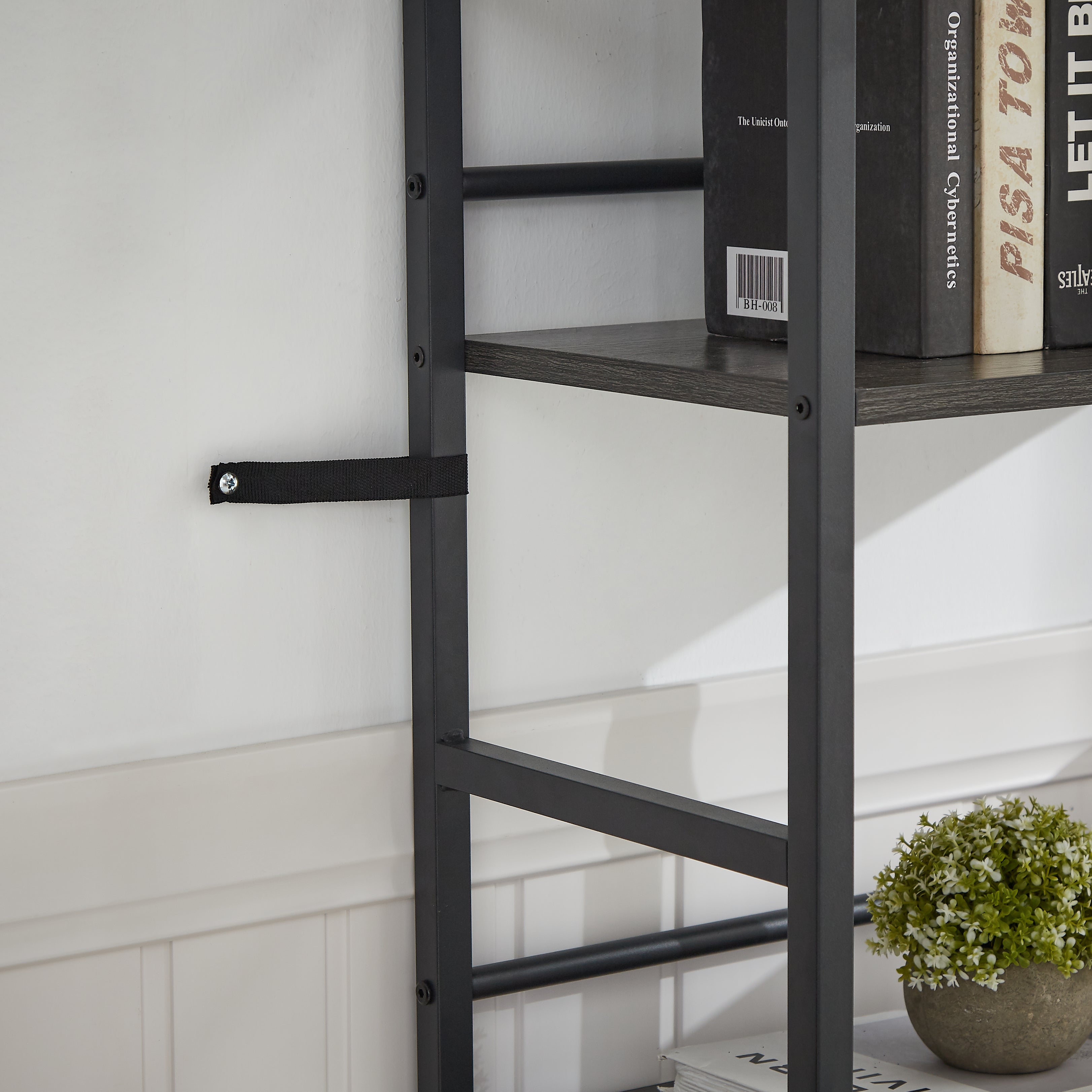 Triple wide 5-shelf bookshelf offering ample storage space with a sturdy design. Features five spacious shelves for organizing books, decor, and more, perfect for living rooms, offices, or libraries. Stylish and functional for both modern and traditional interiors.