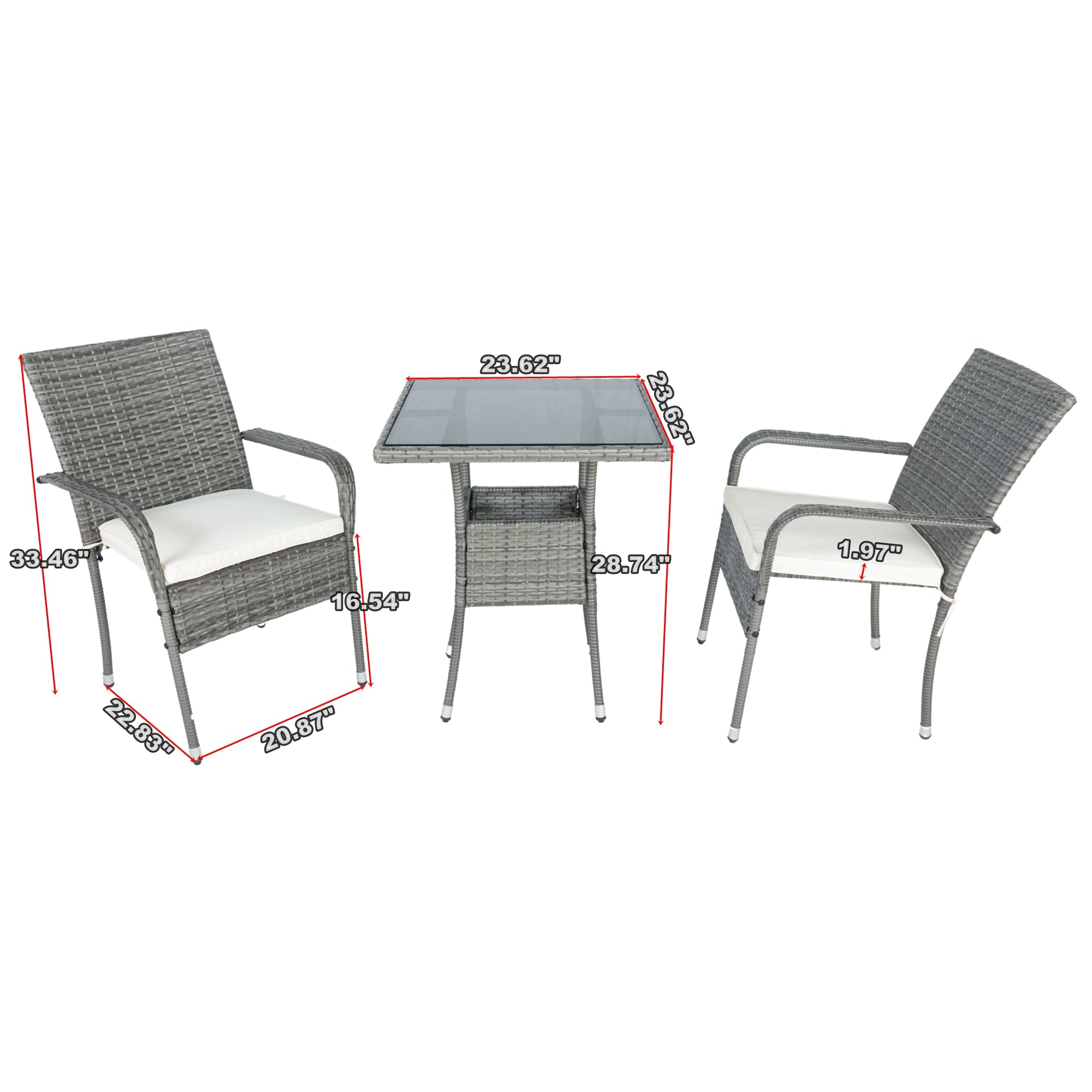 “3 piece patio wicker conversation set – stylish, weather-resistant outdoor furniture for relaxing and entertaining – Hot Deal Warehouse outdoor living”

