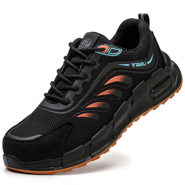 Men's wearable shoes with anti-smashing and anti-penetration features, lightweight design, and breathable upper for comfort and protection in tough conditions.








