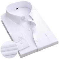 New Business Striped Long-Sleeved Shirt for Men, designed for spring and autumn with a stylish stripe pattern and comfortable fit. Perfect for both casual and semi-formal looks.