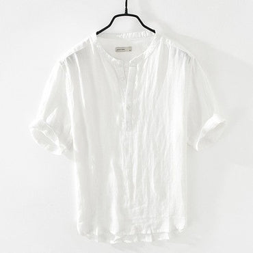 Men's Stand Collar Pullover Shirt, modern design, breathable fabric, stylish and versatile.