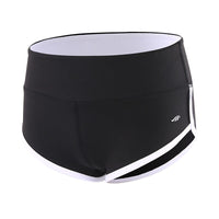 Women's lightweight dolphin workout shorts with elastic waistband for gym and yoga