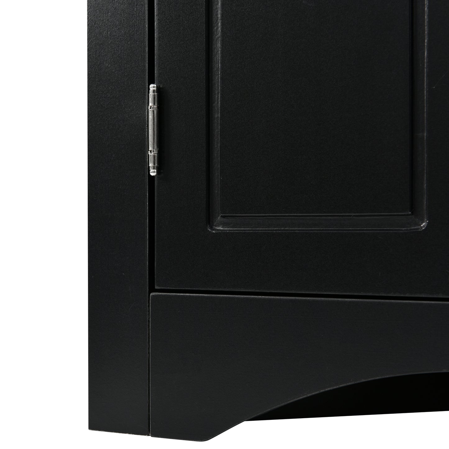 “Black triangle bathroom storage cabinet – modern, space-saving corner organizer for toiletries and essentials – Hot Deal Warehouse home furniture”

