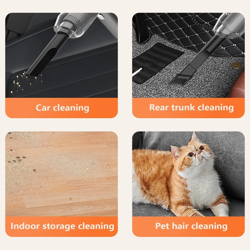 Wireless handheld car vacuum cleaner with blowing and suction feature