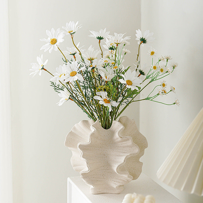“European Style Frosted White Ceramic Vase – elegant, modern ceramic vase with a frosted white finish, perfect for home decor and floral arrangements – Hot Deal Warehouse home decor”
