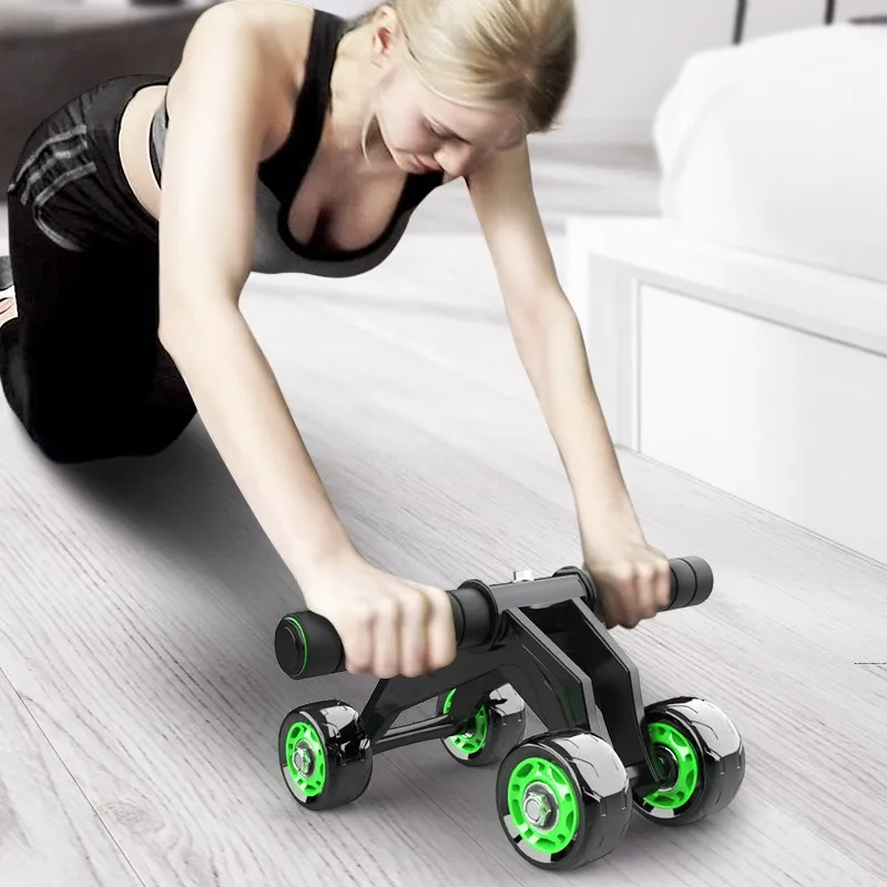 “Foldable 4 Wheel Ab Roller – compact, foldable ab roller for effective core workouts at home or on the go – Hot Deal Warehouse fitness”
