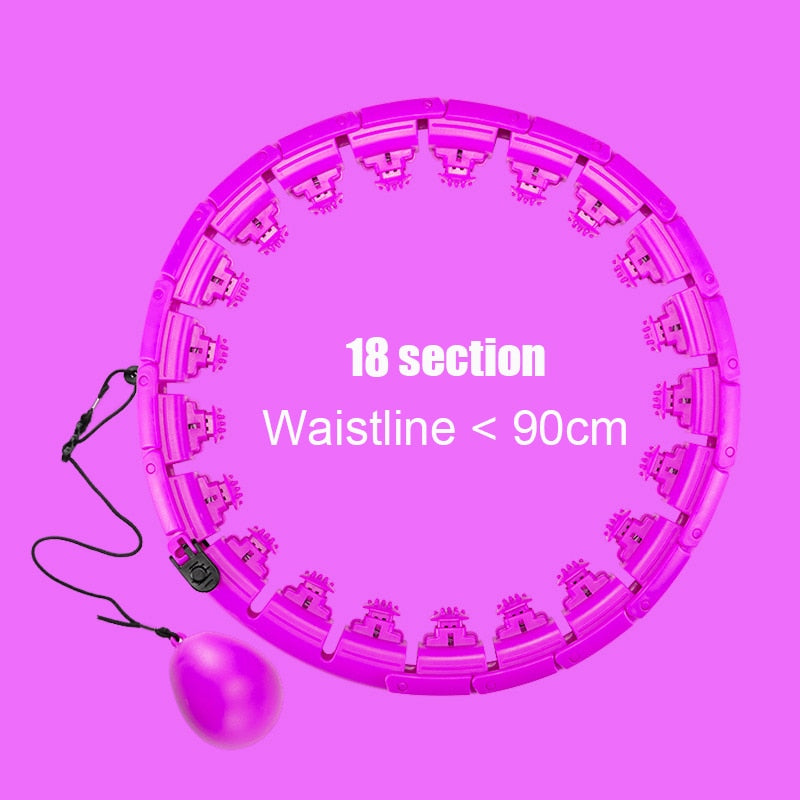 Smart fitness sport hoop with a compact design, featuring adjustable weight and a motion sensor for tracking workout progress, ideal for improving core strength and toning.