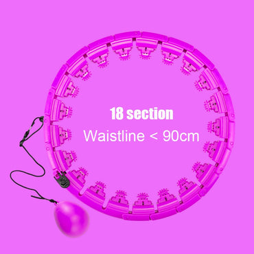 Smart fitness sport hoop with a compact design, featuring adjustable weight and a motion sensor for tracking workout progress, ideal for improving core strength and toning.