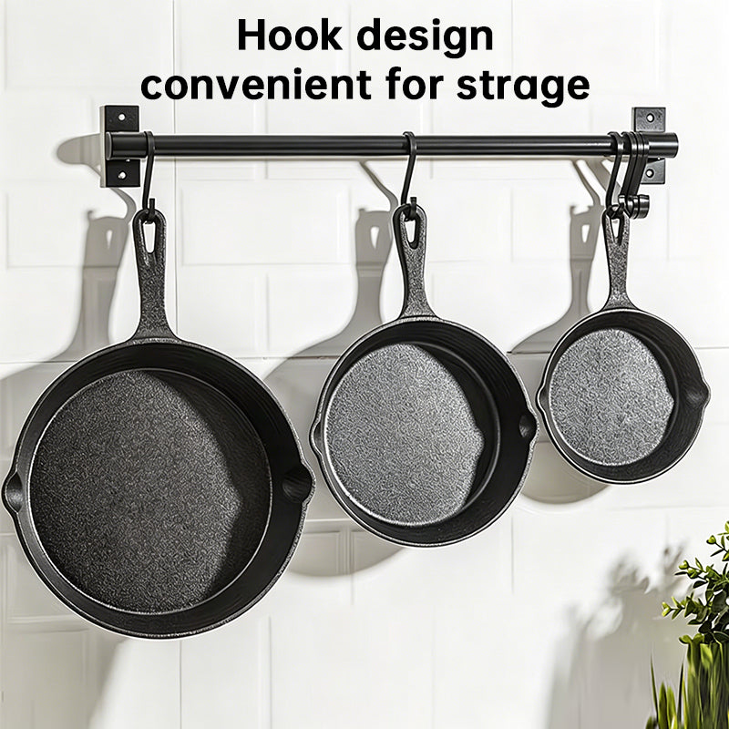 4-Pack Cast Iron Skillet Set – Non-Stick Frying Pans for Induction, Egg & Crepe Pan Hot Deal Warehouse