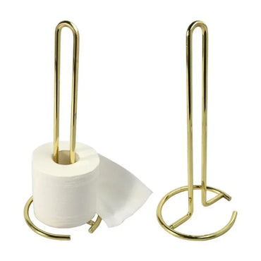 Stainless steel paper towel holder on a kitchen countertop