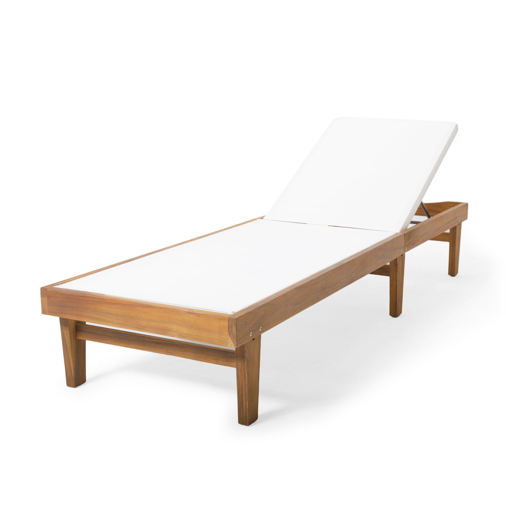 Modern white mesh chaise lounge with adjustable backrest

