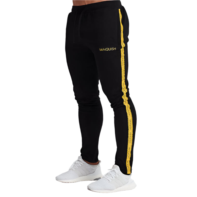 Men’s joggers made from soft, stretchy fabric, featuring an elastic waistband and cuffed ankles, perfect for casual wear or active workouts