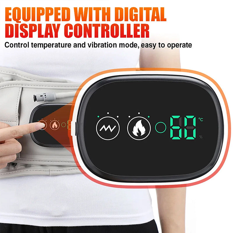 Electric Heating & Massage Waist Belt, Inflatable Airbag Lumbar Support for Back Pain and Posture Correction Hot Deal Warehouse