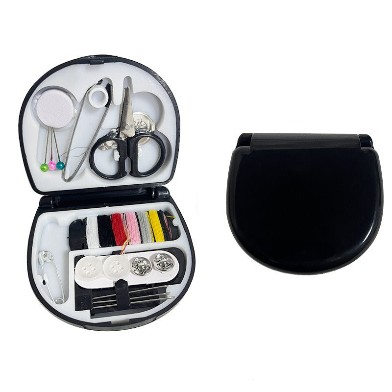 Compact mini needle box designed for organizing sewing needles, featuring multiple compartments for easy access and storage, perfect for home or travel use