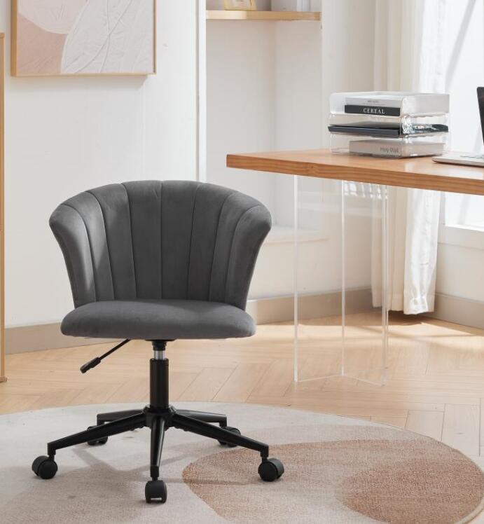 Velvet Swivel Flower Shaped Home Office Chair