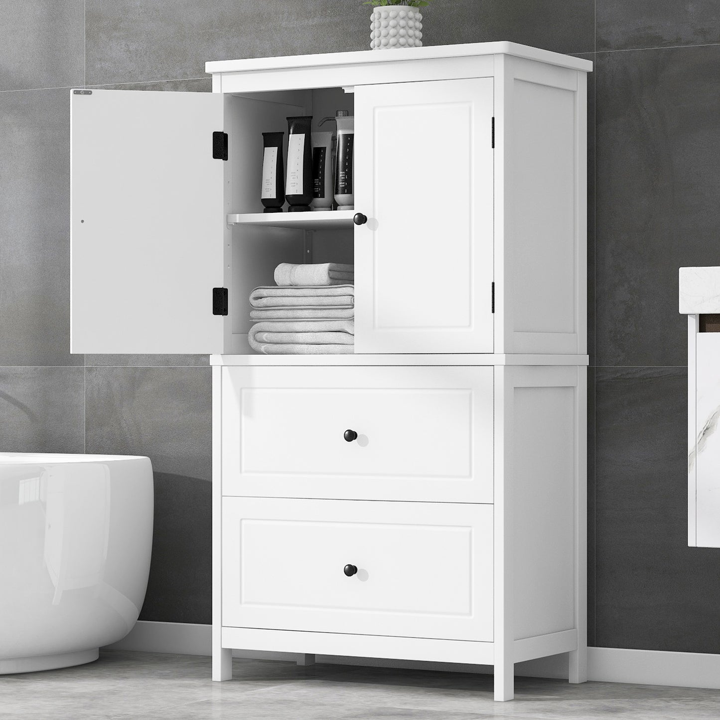 “Bathroom storage cabinet – stylish, space-saving organizer for toiletries, towels, and essentials – Hot Deal Warehouse home furniture”

