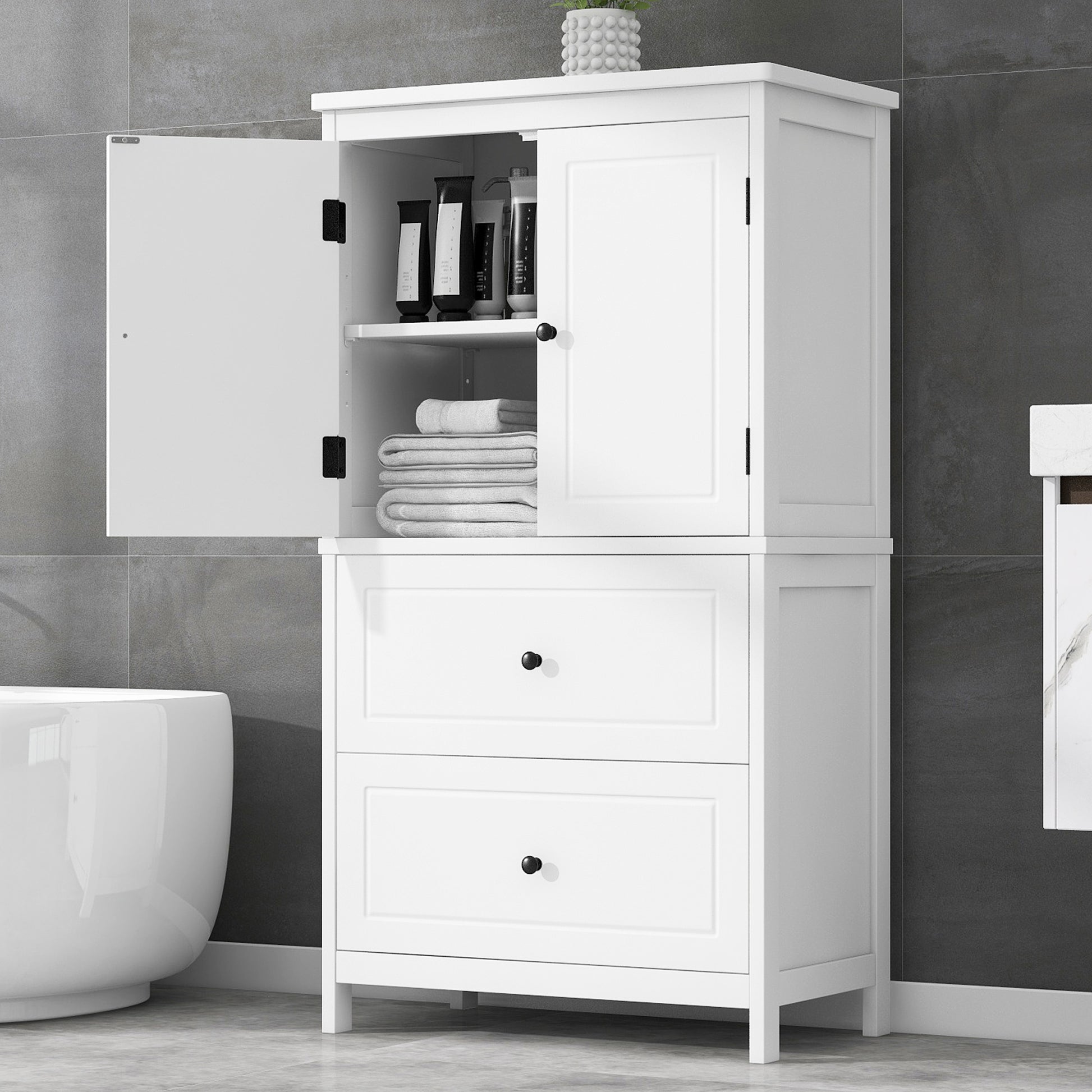 “Bathroom storage cabinet – stylish, space-saving organizer for toiletries, towels, and essentials – Hot Deal Warehouse home furniture”

