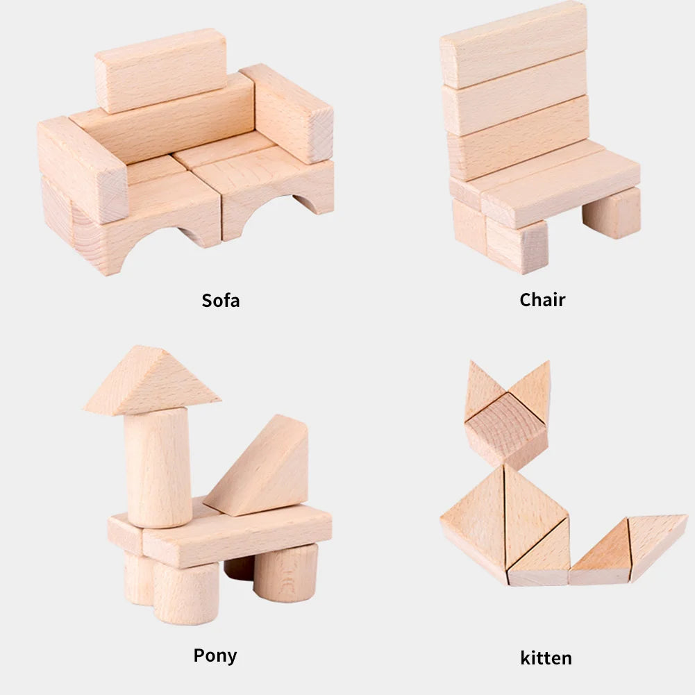 “100 piece beech wood building blocks set – natural, educational construction toy for kids – Hot Deal Warehouse toys”

