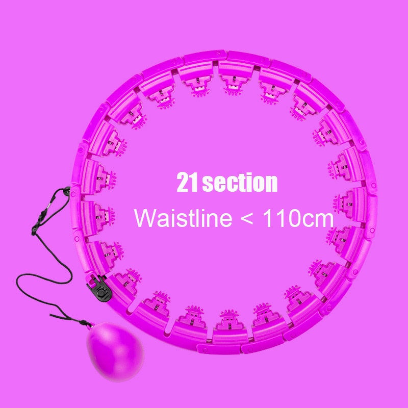 Smart fitness sport hoop with a compact design, featuring adjustable weight and a motion sensor for tracking workout progress, ideal for improving core strength and toning.
