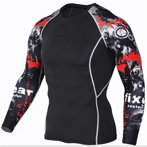 Wolf 3D printed compression t-shirt and tights set, featuring a bold wolf design, made from stretchy, moisture-wicking fabric for enhanced performance and comfort during workouts