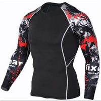 Wolf 3D printed compression t-shirt and tights set, featuring a bold wolf design, made from stretchy, moisture-wicking fabric for enhanced performance and comfort during workouts