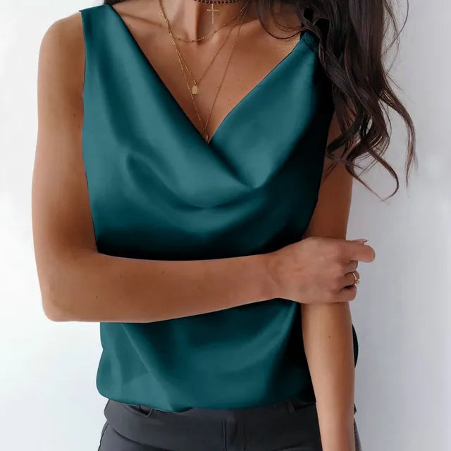 “Beverley Cowl Top – women’s elegant cowl neck blouse with a flattering drape, perfect for work or casual outings – Hot Deal Warehouse fashion”

