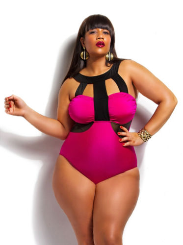 Seaside Romance High Waist Plus Size Swimwear