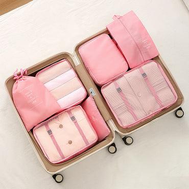 7Pcs Travel Packing Cubes, Luggage Organizer Set with Shoe Bag for Clothes Storage Hot Deal Warehouse