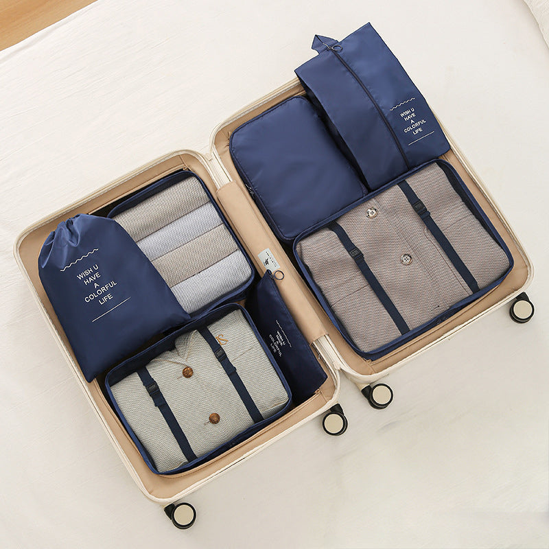 7Pcs Travel Packing Cubes, Luggage Organizer Set with Shoe Bag for Clothes Storage Hot Deal Warehouse