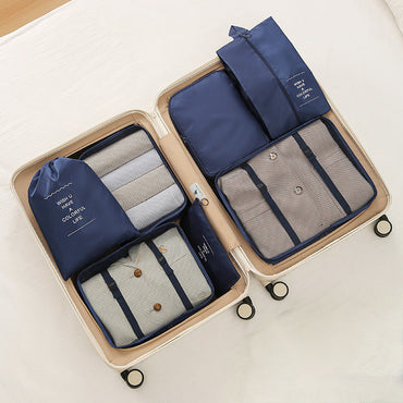 7Pcs Travel Packing Cubes, Luggage Organizer Set with Shoe Bag for Clothes Storage Hot Deal Warehouse