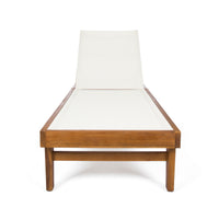 Modern white mesh chaise lounge with adjustable backrest

