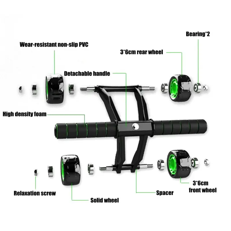 “Foldable 4 Wheel Ab Roller – compact, foldable ab roller for effective core workouts at home or on the go – Hot Deal Warehouse fitness”
