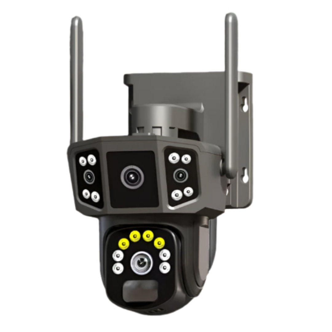 360° Outdoor Panoramic Pan-Tilt Solar Camera