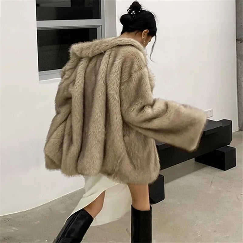 “Foxy Faux Fur Coat – women’s luxurious faux fur coat with a chic, cozy design, perfect for adding glamour and warmth to any outfit – Hot Deal Warehouse fashion”
