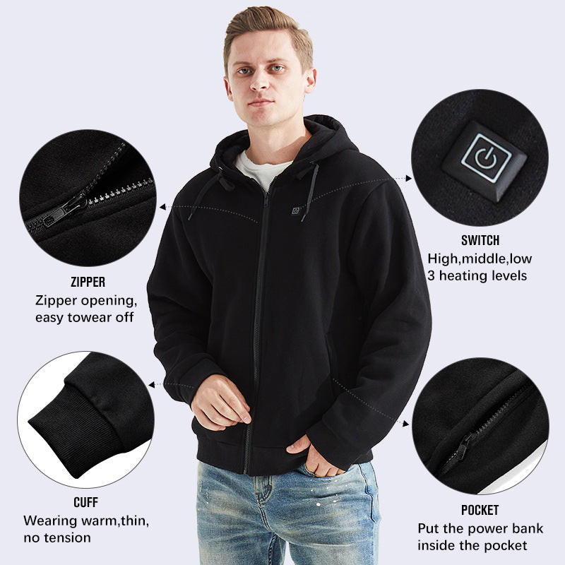 “Fiery Heated Jacket for Men – men’s heated jacket with adjustable warmth, ideal for outdoor activities in cold weather – Hot Deal Warehouse menswear”
