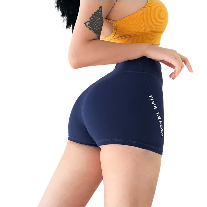 Women’s quick-dry running shorts made from moisture-wicking fabric, featuring an elastic waistband and lightweight design for comfort and performance during runs.