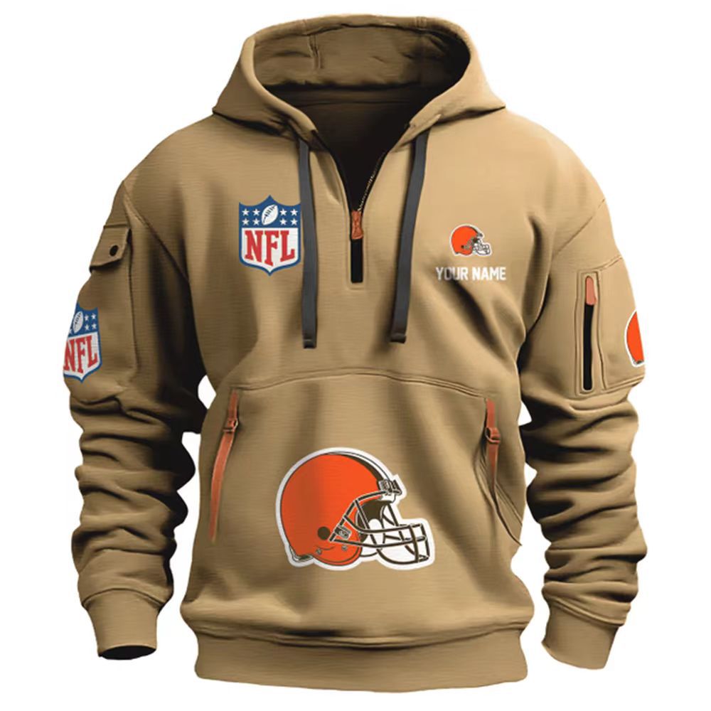 European and American printed pullover hoodie with front zip and kangaroo pocket.

