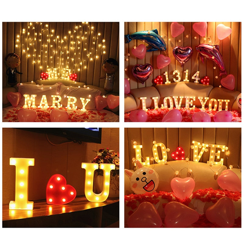 Luminous LED Letter Night Light